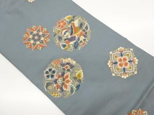 華紋に花鳥・花唐草模様織出し名古屋帯